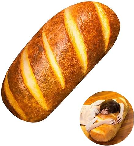 Suneast Cojín de Pan de Simulación 3D, Suave Baguette Almohada, Cojín Lumbar para la Espalda, de Felpa, para Decoración de Sofá del Hogar, Regalo - 40 cm  