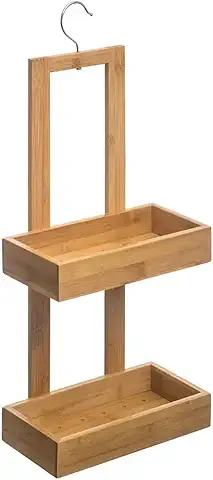 TIENDA EURASIA - Estanteria Ducha, Organizador de Ducha, Estante Ducha de Madera, Estanteria Baño de 36 x 15 x 74 cm, Organizador Baño con Dos Estantes  