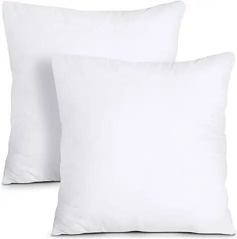 Utopia Bedding Relleno de Cojín 45 x 45 cm (2 Unidades), Fibra Virgen Siliconada, Almohadas de Sofá (Blanco)  