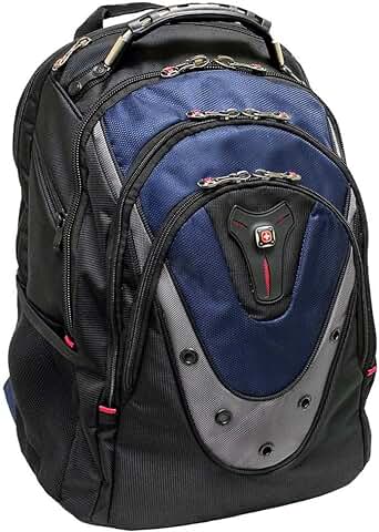 Wenger Ibex Mochila Portátil, Portátiles Hasta 17″, Tabletas Hasta 10″, 23 l, Mujer, Hombre, Negocios, Universidad, Escuela, Viajes, Negro/azul, 600638  