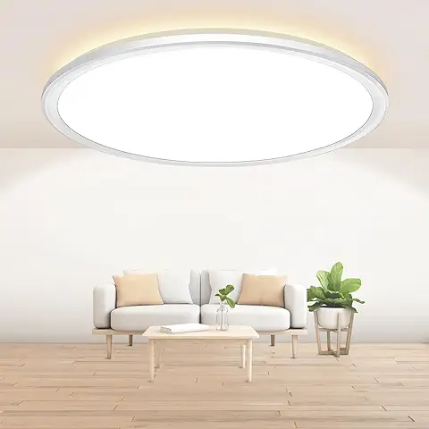 Wholede 18W Plafon LED Techo, 4000K 1800LM Lampara Techo, Plafones para Techo LED para Cocina, Dormitorio, Pasillo, Baño, Salón Ø23CM  