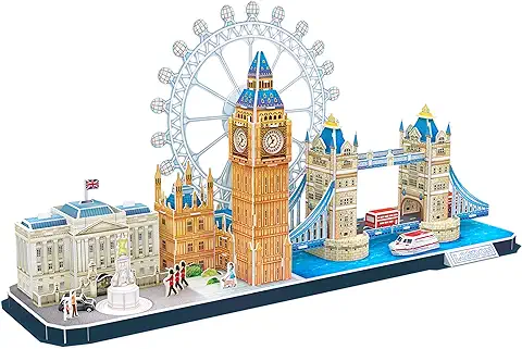 World Brands London, Puzzles para Adultos y Niños, Maquetas para Montar, Rompecabezas 3D, Regalos Divertidos, Cultura, Viajar Desde Casa (CubicFun MC253H)  