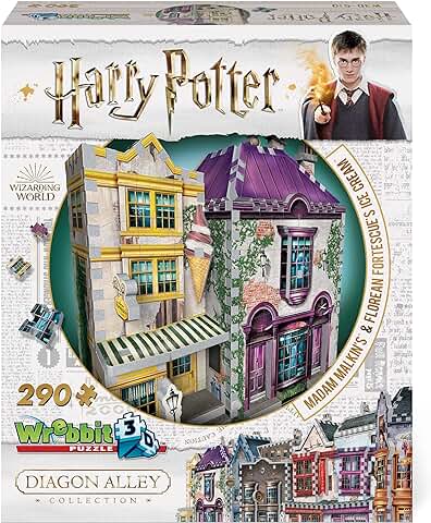 Wrebbit3D , Diagon Alley Collection: Madam Malkins & Florean Fortescues (290pc) , 3D Puzzle , Ages 14+  