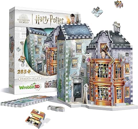 Wrebbit3D, Diagon Alley Collection: Weasley Wizards Wheezes (285pc), 3D Puzzle, Ages 14+  