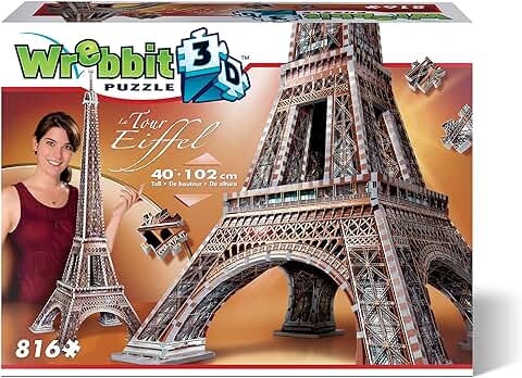 Wrebbit3D , Eiffel Tower (816pc) , 3D Puzzle , Ages 14+  