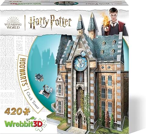 Wrebbit3D, Harry Potter: Hogwarts Clock Tower (420pc), 3D Puzzle, Ages 14+  