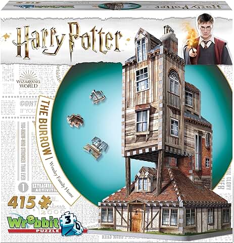 WREBBIT3D , Harry Potter: The Burrow - The Weasley's Family Home (415pc), 3D Puzzle, Ages 14+  