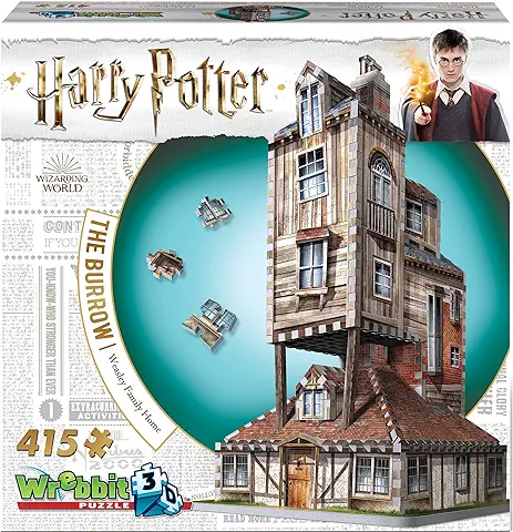 WREBBIT3D , Harry Potter: The Burrow - The Weasley's Family Home (415pc), 3D Puzzle, Ages 14+  