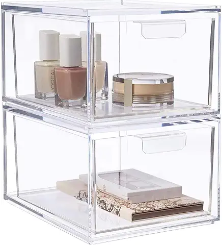 YIHAOBOX Cajones Organizadores de Cosméticos Apilables, Organizador de Maquillaje Acrílico, Cajón de Maquillaje, Cosméticos, Cuidado de la Piel, Accesorios para el Cabello, Tocador, Tocador, Baño,  