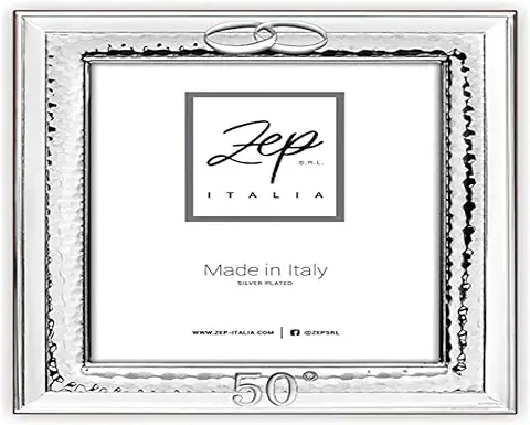 Zep srl Marco MATERA de mesa NOZZE D'ORO en Plata Plated para Fotos 15 x 20 cm, Vertical, Chapado en Plata, Fabricado en Italia  